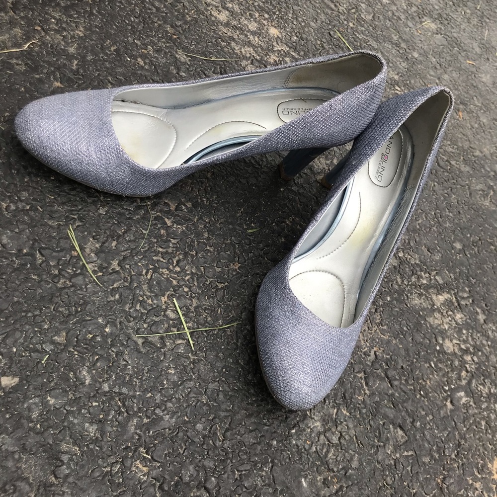 blue sparkly heels